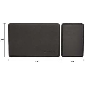 Amazon Basics Yoga Block, Set of 2, Black