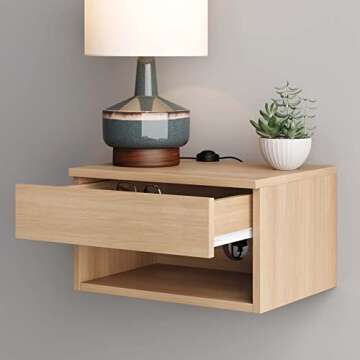 Nathan James Jackson Floating Nightstand with Storage