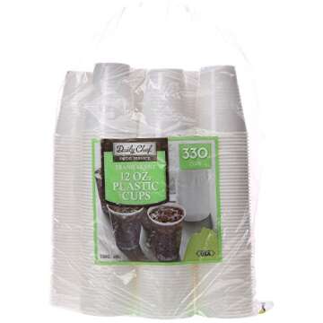 Daily Chef Translucent Cups, 330 Count, 12 oz.