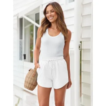 AUTOMET Comfy Womens Sweat Shorts for Summer Fashion