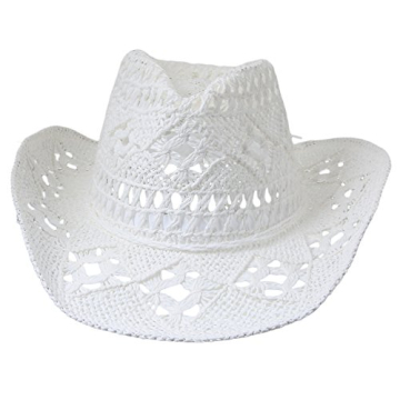 Stylish GEMVIE Cowboy Cowgirl Straw Hat - Summer Essential