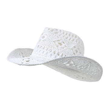 GEMVIE Cowboy Cowgirl Straw Hat for Summer Fun