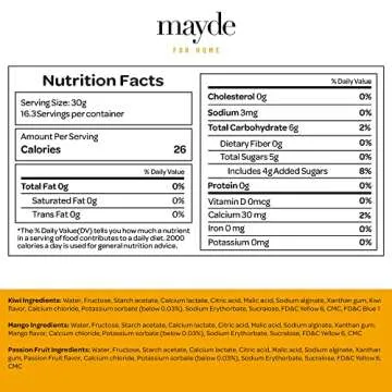 Mayde 3-Flavor Popping Boba Pearls Tropical Fruits Party Kit - Kiwi, Mango,Passionfruit (3-Pack, 490 Grams)