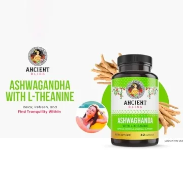 Ashwagandha Capsules with L-Theanine & Black Pepper for Energy