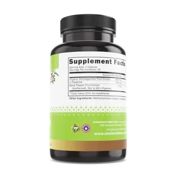 Ashwagandha Capsules with L-Theanine & Black Pepper for Energy