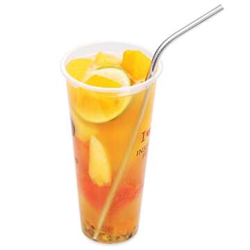 OKGD 25 Piece Stainless Steel Straws Set - Eco-Friendly