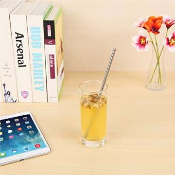 OKGD 25 Piece Stainless Steel Straws Set - Eco-Friendly