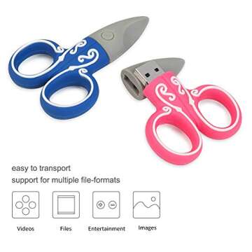 LEIZHAN 16GB Scissors USB Flash Drive - 3 Pack of Cute Novelty Drives