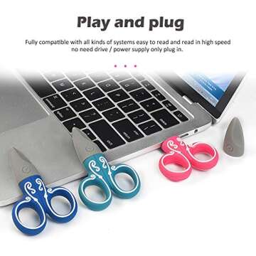 LEIZHAN 16GB Scissors USB Flash Drive - 3 Pack Gift