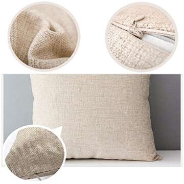 Aremazing Watercolor Bunny Rabbit Throw Pillow Covers Set of 2 Lovely Animal Pattern Bunny Feed Cotton Linen Home Decorative Cushion Cover Pillow Case Square Pillowcase 18 x 18 Inches (Rabbit)