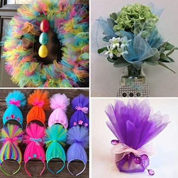 Vibrant 11 Colors Tulle Rolls Set for Crafts & Costumes