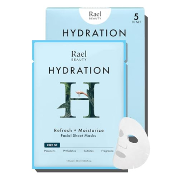 Rael Face Mask Skin Care, Hydrating Face Masks - Bamboo Facial Sheet Mask, Korean Skincare, Dewy Ski...