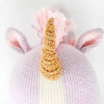 Cuddle + Kind Zoe The Unicorn Hand-Knit Doll - 20" Charitable Gift