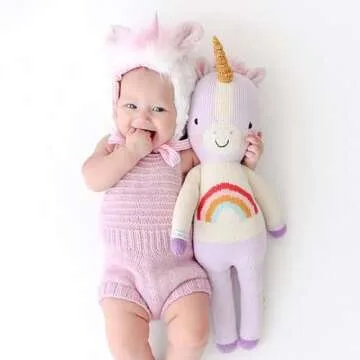 Cuddle + Kind Zoe The Unicorn Hand-Knit Doll - 20" Charitable Gift