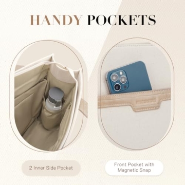 Missnine Canvas Laptop Tote Bag - Stylish & Durable for Work