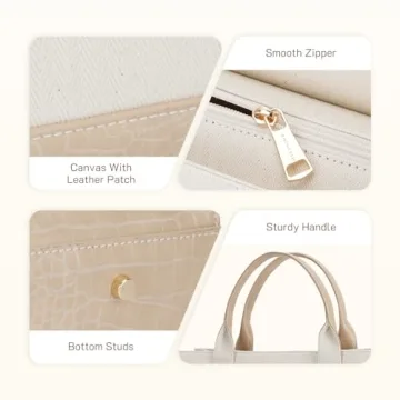 Missnine Canvas Laptop Tote Bag - Stylish & Durable for Work