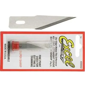 Excel Blades #2 Hobby Knife Blades - American Made Straight Edge Replacement Blades - 5 Pack