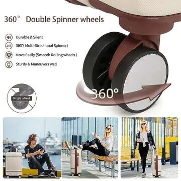 Lulusail 6 Piece Durable Hardside Luggage Set