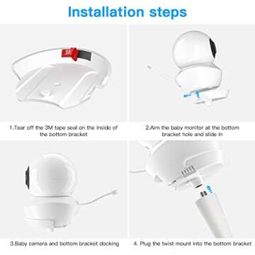 Flexible Baby Monitor Mount for Babysense Cameras