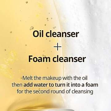 PRIMERA (PRMR OilToFoam Cleanser Korean Deep Cleansing Oil, Daily Makeup Remover, Blackheads, Dust and Dirt Removal, Pore Cleaning, Hyaluronic acid (200ml, 6.76 fl. oz)
