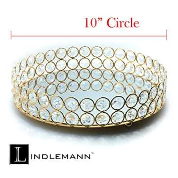 LINDLEMANN Decorative Crystal Tray for Home Elegance