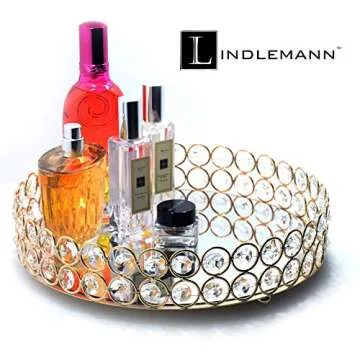 LINDLEMANN Decorative Crystal Tray for Home Elegance