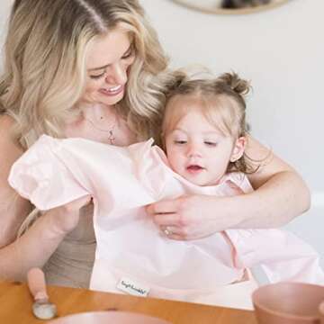 Tiny Twinkle Mess Proof Baby Bib, Cute Full Sleeve Bib Outfit, Waterproof Bibs for Toddlers, Machine...