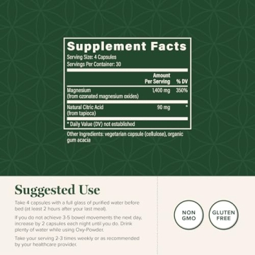 Gentle Oxy-Powder Detox Colon Cleanser for Digestive Health