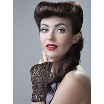 Skylety Women's Lace Gloves Fingerless Floral Gloves Bridal Prom Gloves for Wedding Party Costume Ac...