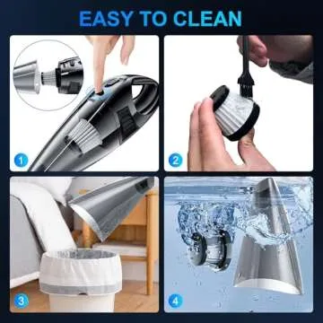 BKWITY Handheld Car Vacuum Cleaner - 8000PA Powerful Suction