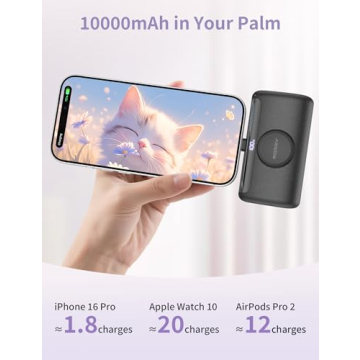 RORRY Mini Portable Charger USB C, 10000mAh PD 22.5W Fast Charging Small Power Bank, Travel Essentia...