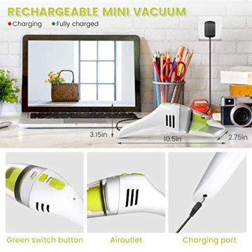 MECO Mini Vacuum - Cordless Keyboard Cleaner & More