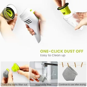 MECO Mini Vacuum - Cordless Keyboard Cleaner & More