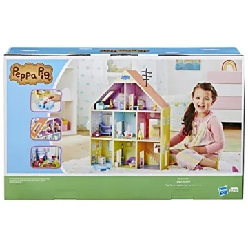 Peppa Pig Wooden Playhouse with 8 Rooms and 29 Accessories