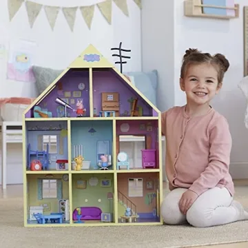 Peppa Pig Wooden Playhouse with 8 Rooms and 29 Accessories