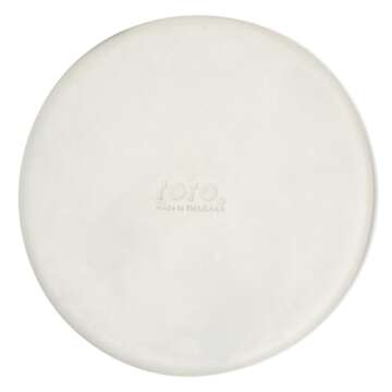 roro 7-inch Brown Beige Swirl Ceramic Appetizer Plates, Set of 2, Rustic Handmade