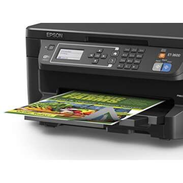 Epson ET-3600 EcoTank Wireless Color All-in-One Supertank Printer with Scanner, Copier & Ethernet