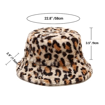 Umeepar Faux Fur Bucket Hat for Stylish Winter Warmth