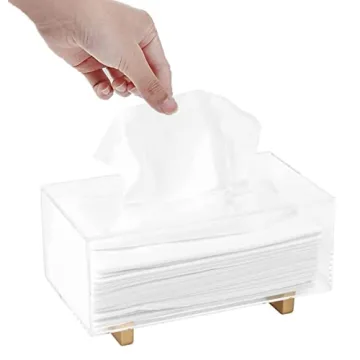 YoBa Elegant Acrylic Tissue Box Holder for Home and Office
