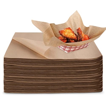 Natural Kraft Deli Sheets - 250 Pack for Easy Wrapping and Serving