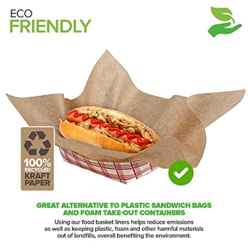 Natural Kraft Deli Sheets - 250 Pack of Eco-Friendly Food Wrappers
