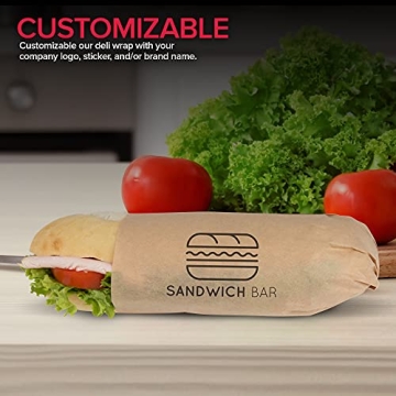 Natural Kraft Deli Sheets - 250 Pack of Eco-Friendly Food Wrappers