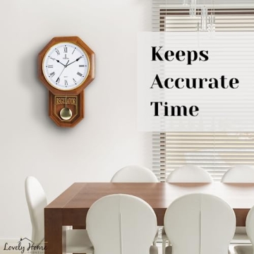 Pendulum Wall Clock - Silent & Elegant Wooden Design for Your Home