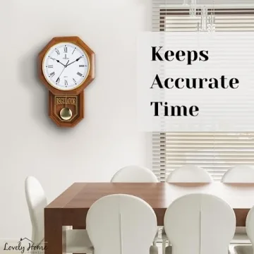 Pendulum Wall Clock - Silent & Elegant Wooden Design for Your Home