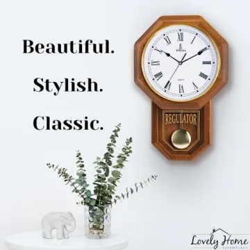 Pendulum Wall Clock - Silent & Elegant Wooden Design for Your Home