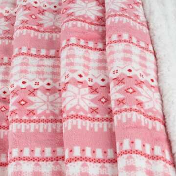 Lavish Home Cozy Reversible Fleece Blanket - 50x60"