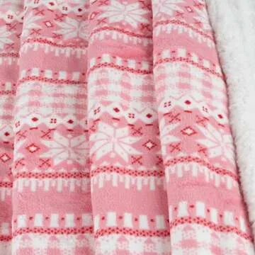 Lavish Home Cozy Reversible Fleece Blanket - 50x60"