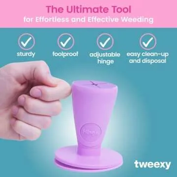 tweexy Hinge Untippable Vinyl Weeding Scrap Collector | IntelliStick Anti-Spill Airlock Suction Weeding Vinyl | HTV Crafting Adhesive Paper Sheet Holder | Weeding Tools for Vinyl (Standard, Lavender)