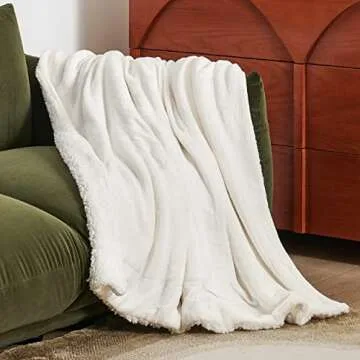 Bedsure Sherpa Fleece Cozy Throw Blanket for Couch