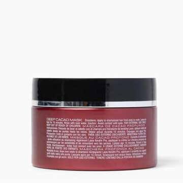 Lasio HYPERSILK Cacao Mask with Keratin, Jojoba, Coconut, and Avocado Oils - Moisture and Repair for Thick, Wavy, Curly, Dry, or Damaged Hair - Restores Strength, Elasticity Shine - 4.23 Fl. Oz.